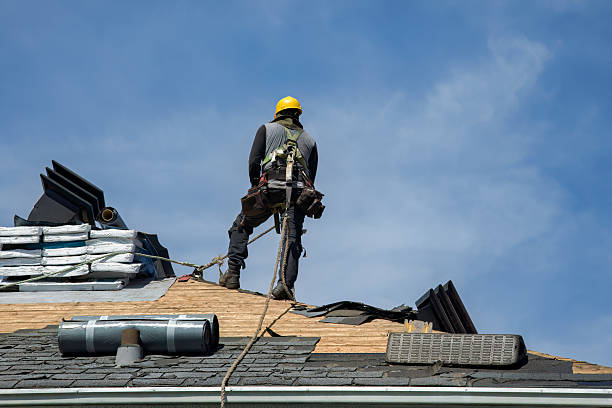 Professional Gutter Installation technician working in Denison, IA